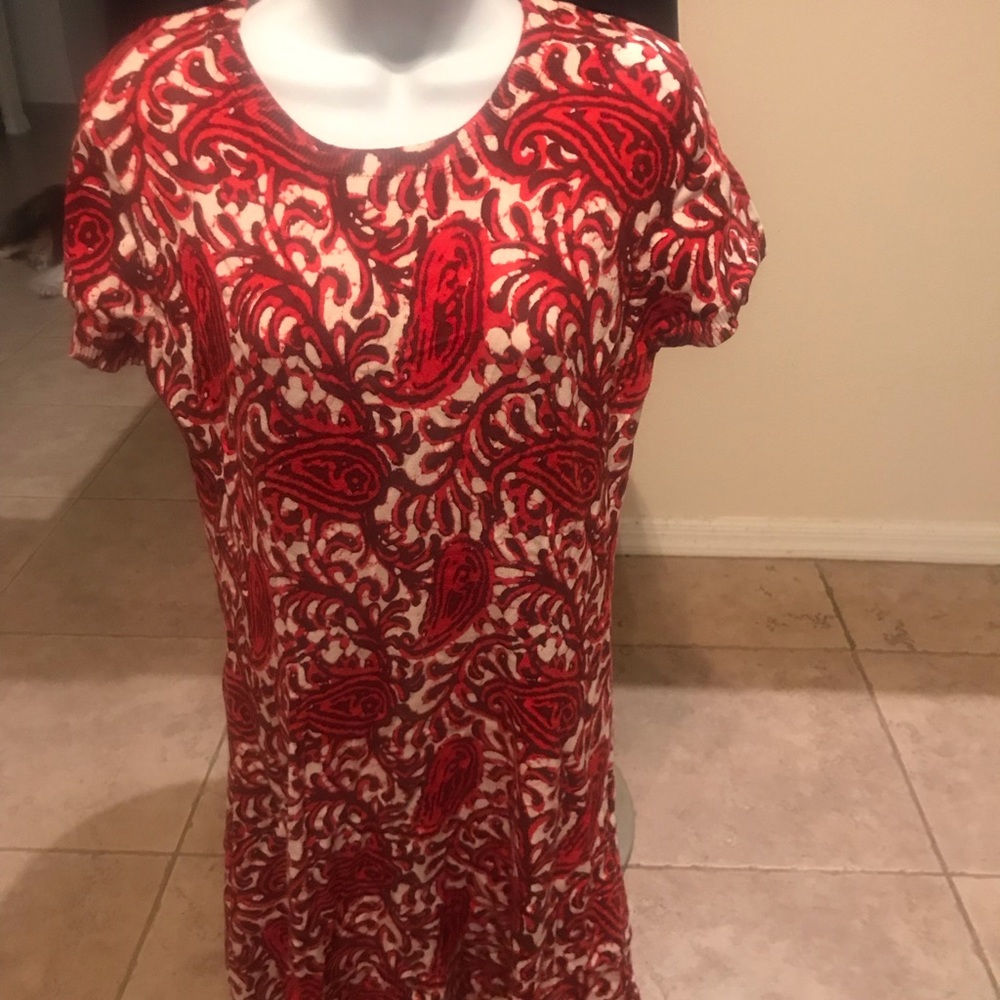 Michael Kors Red Paisley Print Dress